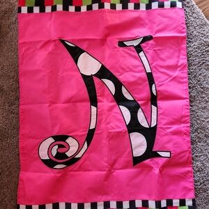 Decorative flag with initial N